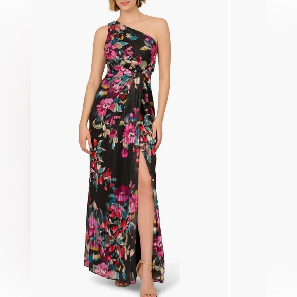 Adriana papell One shoulder gown NWT